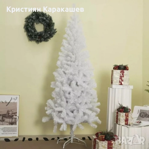 Изкуствена коледна снежно бяла елха, снимка 2 - Декорация за дома - 52656615