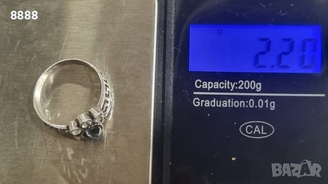 Vintage сребърен пръстен 925 с котешко око , снимка 8 - Пръстени - 44406188