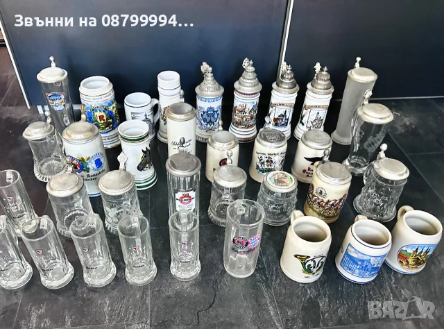 Немски бирени халби с калаени капаци – ретро колекция