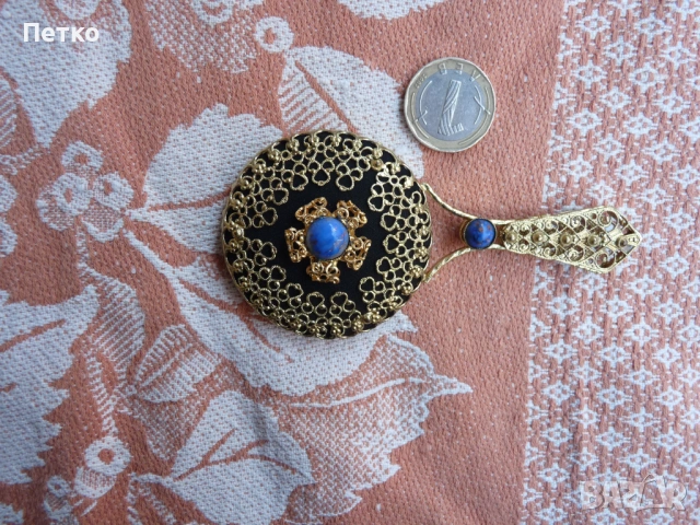 Автентично бронзово огледало  отлично, снимка 3 - Антикварни и старинни предмети - 53130037