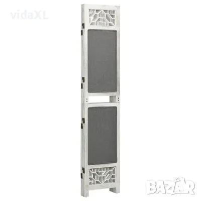 vidaXL 4-Panel Room Divider Grey 140x165 cm Fabric(SKU:338555), снимка 3 - Паравани - 48354884