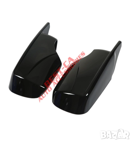 Капаци огледала със щипки черен пиано лак Batman подходящи за BMW E46, снимка 4 - Аксесоари и консумативи - 52635894