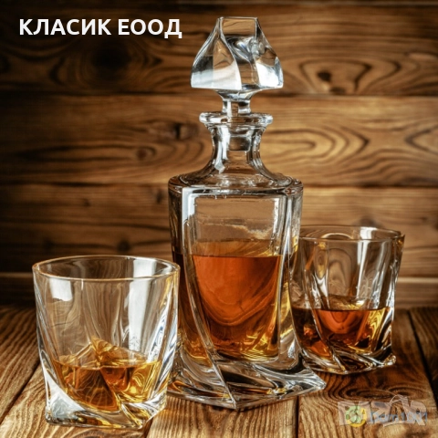 Комплект 6 бр. чаши за уиски + гарафа 0.780 л., снимка 3 - Чаши - 51462663