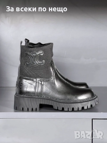 Celine Дамски Черни Боти Селин Код E1110, снимка 4 - Дамски боти - 52658112