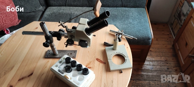 продавам бинокулярен работен микроскоп 