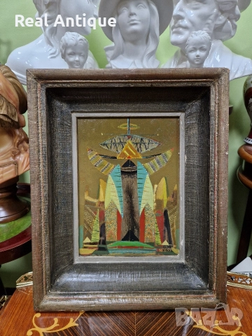 Уникална майсторска авторска картина графика Бг автор 