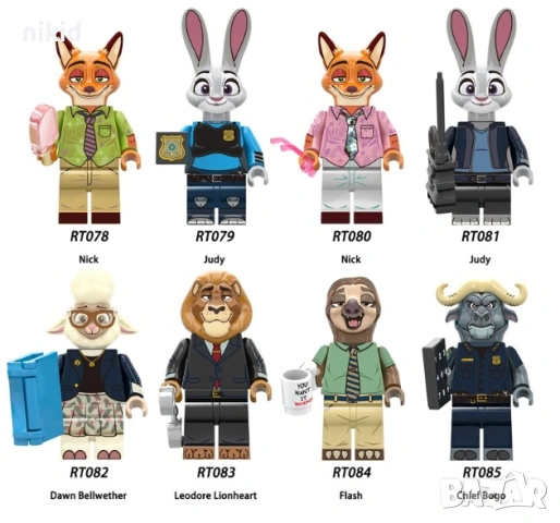 8 бр Зоотопия Зоотрополис Zootropolis фигурки тип Лего конструктор