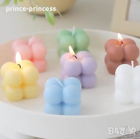 Бъбъл свещи - подаръчета за гости , снимка 2 - Ръчно изработени сувенири - 52371268