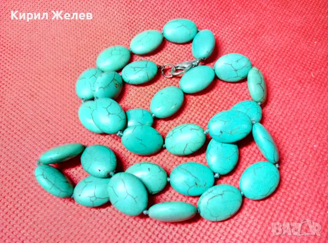 ШАРМАТЕН ТЮРКОАЗЕН РЕТРО АР ДЕКО СТИЛ ГЕРДАН КОЛИЕ 47274, снимка 7 - Колиета, медальони, синджири - 47309092