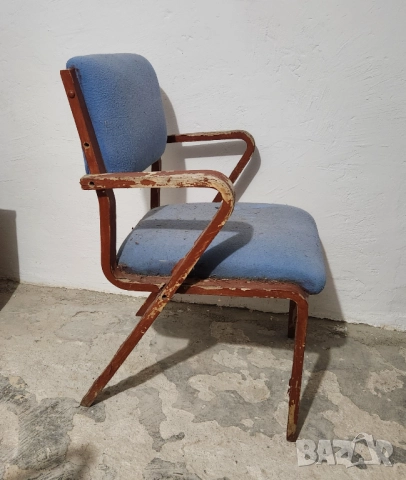 Ретро дървен стол с подлакътници за реставрация, снимка 6 - Столове - 52665017