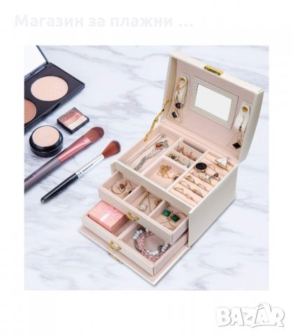 Луксозна кутия-куфар за бижута и козметика на три нива - код 1756, снимка 11 - Други - 34266165