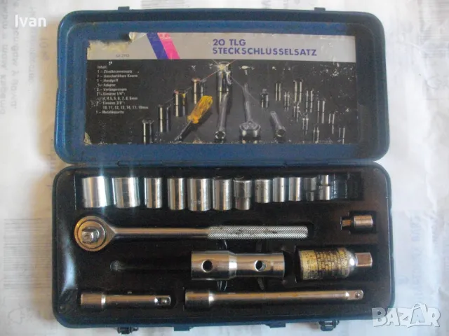 НЕМСКА МАЛКА ГЕДОРИЯ ИНСТРУМЕНТАЛИУМ 18 ЧАСТИ СТАРО КАЧЕСТВО ТРЕСЧОТКА ТОРСОВЕ АДАПТЕРИ НЕПЪЛЕН К-Т, снимка 2 - Други инструменти - 48563559