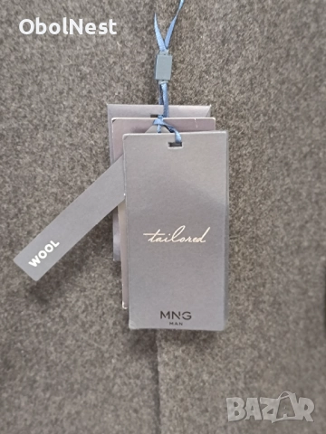 Мъжко палто MANGO WOOL BLEND (ново, с етикети), снимка 13 - Палта - 52410434