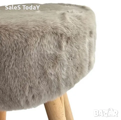Табуретка декоративна, 32х42 см, до 110кг, Екрю, снимка 3 - Декорация за дома - 42448028