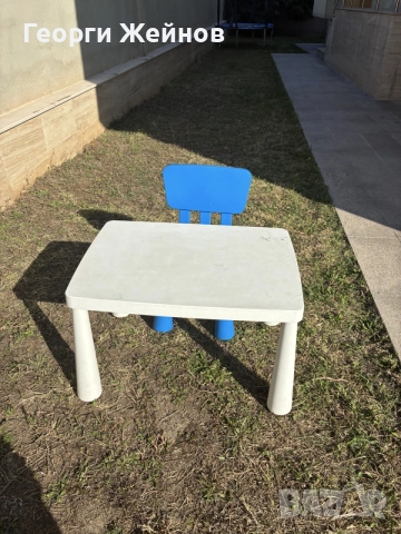 Комплект маса + столче IKEA MAMMUT, снимка 2 - Мебели за детската стая - 56203144