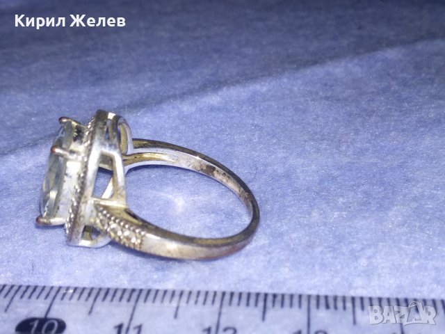 ПОСРЕБРЕН МЕДЕН СКЪПОЦЕНЕН КЛАСИЧЕСКИ ПРЪСТЕН с ПЕЧАТ 925 ПРЕКРАСНИ ФАСЕТИРАНИ КАМЪНИ ЦИРКОНИЙ 37002, снимка 4 - Пръстени - 39758680