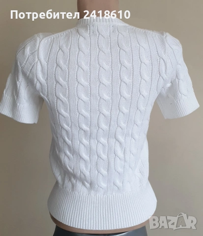 POLO Ralph Lauren Cable Pima Cotton Size XXS НОВО! ОРИГИНАЛ! Дамски Пуловер без Ръкави!, снимка 7 - Блузи с дълъг ръкав и пуловери - 54235951