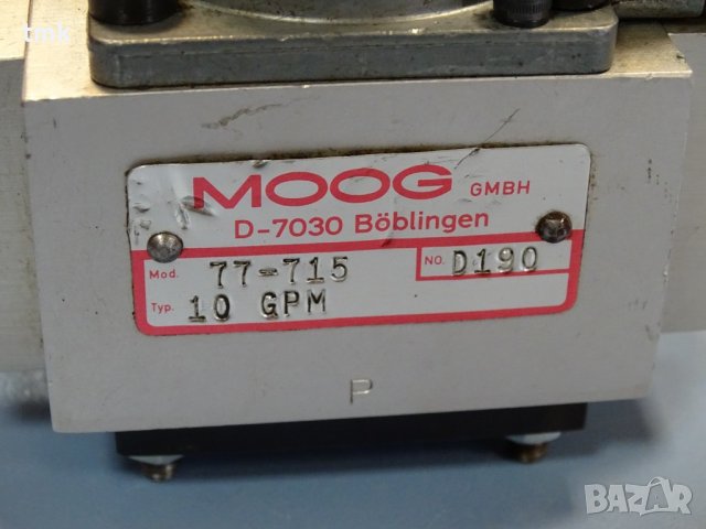 Серво клапан MOOG 10 GPM flow control servo valve 2-stage 210Bar, снимка 9 - Резервни части за машини - 37998790