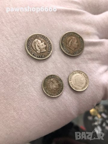 Лот от сребърни монети Нидерландски гулдени различни номинали и години, снимка 2 - Нумизматика и бонистика - 40504842