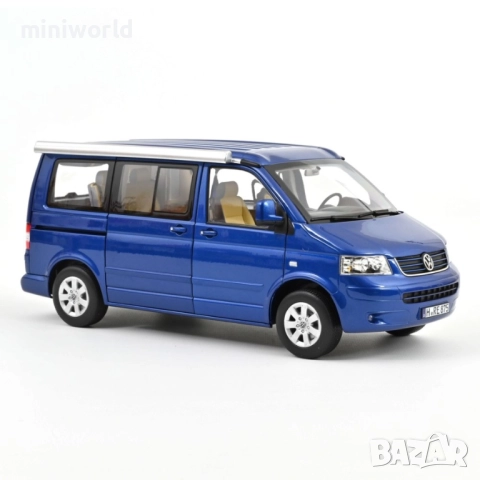 VW T4 Bus California 2003 Volkswagen - мащаб 1:18 на Norev моделът е нов в кутия