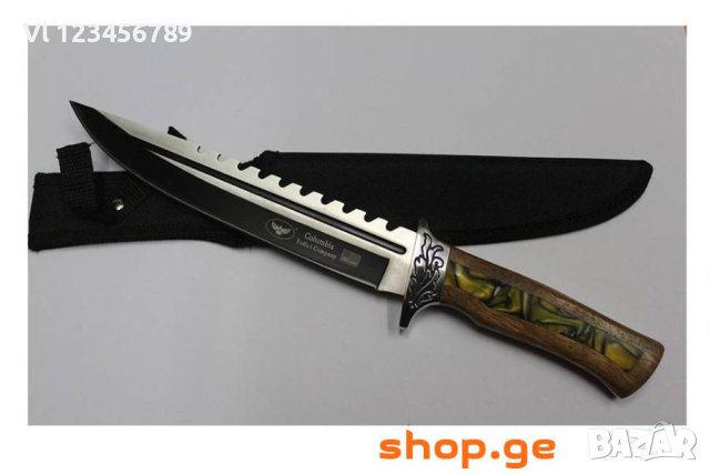Огромен ловен нож Columbia S052  с фиксирано острие / 2 размера/, снимка 7 - Ножове - 42815347