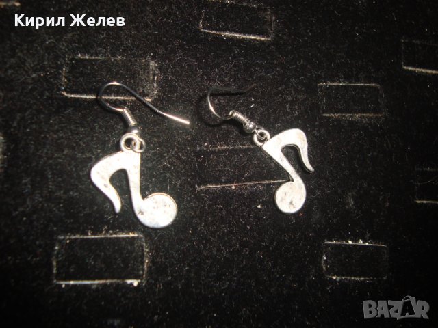 ОБЕЦИ - МУЗИКАЛНА НОТА АРТ БИЖУТА ПОСРЕБРЕНИ 6805, снимка 3 - Обеци - 31247201