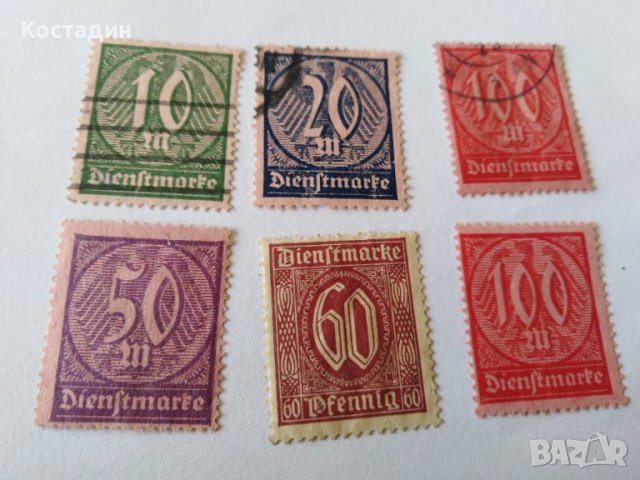 Пощенска марка 6бр-Германия райх, снимка 1 - Филателия - 40008135