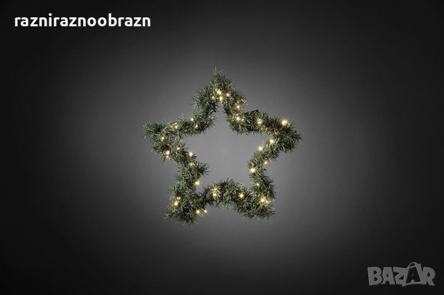 Коледна звезда от борови клонки и ЛЕД светлини , снимка 3 - Други - 52673168