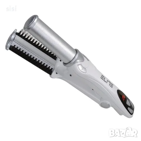 Преса за коса и къдрици ELITE HSB-0462 2 в 1 с мощност 40W. LCD дисплей, керамичен цилиндър, снимка 2 - Преси за коса - 55808808