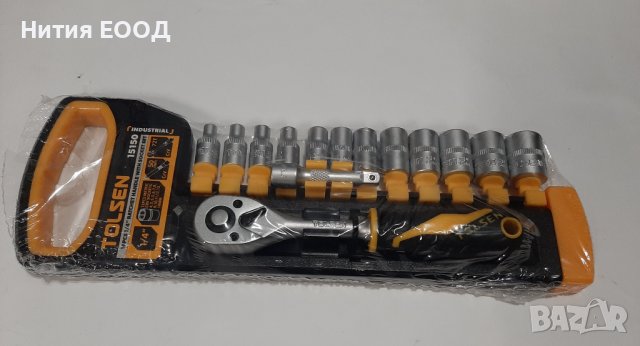 Комплект тресчотка с вложки 1/4" TOLSEN Gripro Industrial 14 части   , снимка 4 - Други инструменти - 39114482