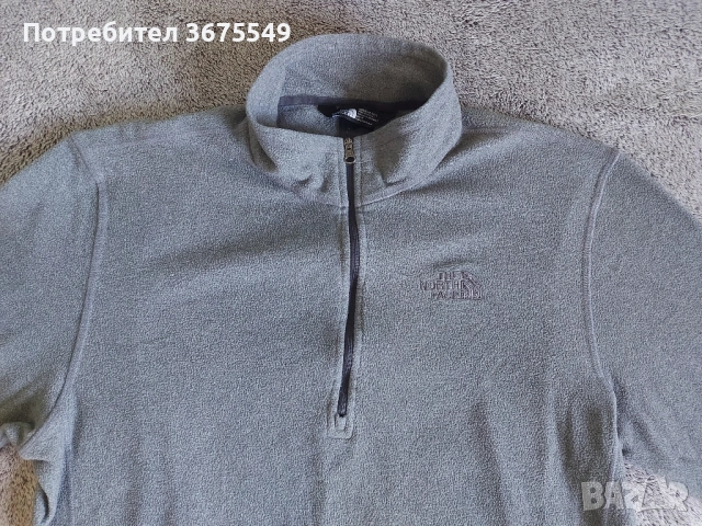 Мъжко тънък полар The North Face 1/4 zip fleece - размер M, снимка 4 - Спортни дрехи, екипи - 54179253