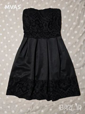 Нова черна официална рокля S размер , снимка 3 - Рокли - 49508378