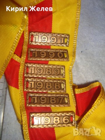 1986-1991 GUILDE DU CARNAVAL FASCHINGSZUNFT Немски РЯДЪК КАРНАВАЛЕН МЕДАЛ За 6 ПОРЕДНИ ГОДИНИ 31948, снимка 3 - Антикварни и старинни предмети - 38165617