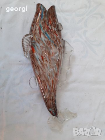 Декоративна риба от цветно стъкло Murano, снимка 3 - Декорация за дома - 31535203
