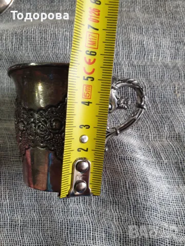 Посребрени  чашки - 6 броя, снимка 7 - Антикварни и старинни предмети - 47473716