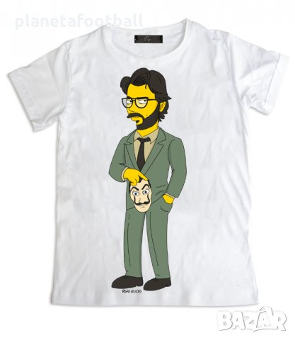 Уникална Тениска Il Professore! Мъжка тениска на Професора от La casa de papel!, снимка 4 - Тениски - 30144242