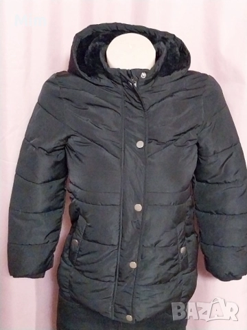 PRIMARK 8-9/135 Детска зимна шуба за момиче в черно , снимка 8 - Детски якета и елеци - 52494954