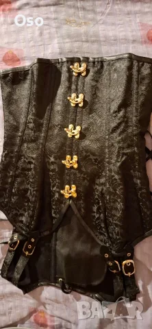 Дамски готик / стиймпанк корсет с метални закопчалки (Steampunk Corset) 