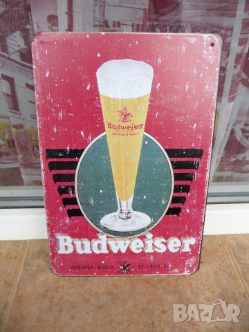 Метална табела бира Будвайзер Budweiser реклама бирен фест  , снимка 1 - Рекламни табели - 42748476