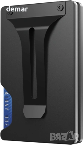 Fallinep RFID блокиращ портфейл, стойка с поставка, многофункционален