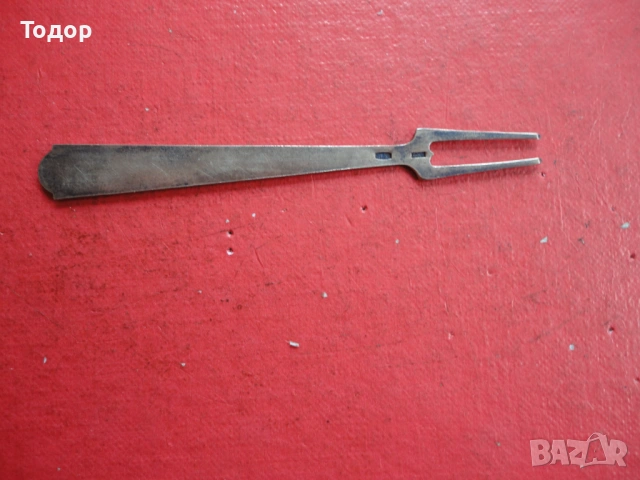 Руска сребърна виличка с емайл 875, снимка 3 - Антикварни и старинни предмети - 54087460