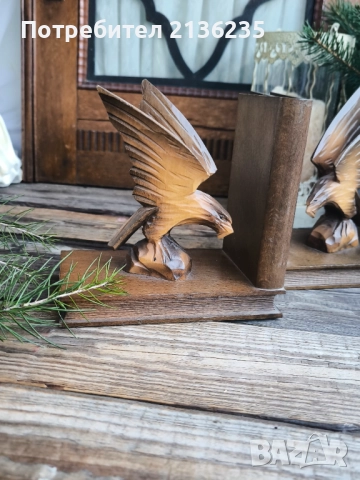 Дървени стопери за книги Орли, снимка 5 - Антикварни и старинни предмети - 52817506