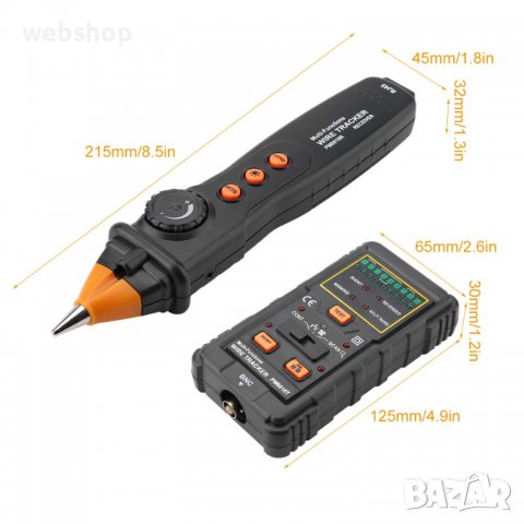Тестер за мрежи Peakmeter PM6816 , локализатор, електрически кабели, прекъснати проводници, снимка 3 - Други инструменти - 37739275