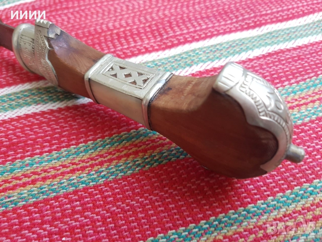 Сребърна кама кинжал ханджар , снимка 3 - Антикварни и старинни предмети - 52280298