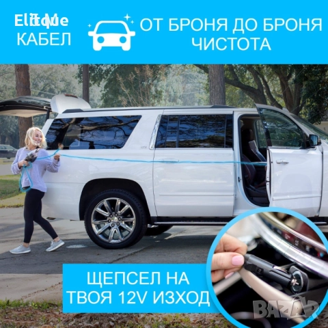 Ръчна преносима автомобилна прахосмукачка 106W мощност TWC-02 - AUTO CLEAN14, снимка 9 - Друга електроника - 52832322