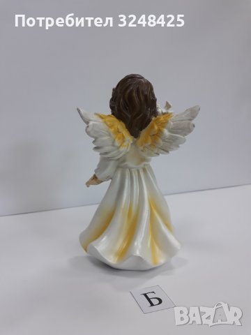 Ангел седефено бяло с жълто , модел Б., снимка 7 - Статуетки - 37925597