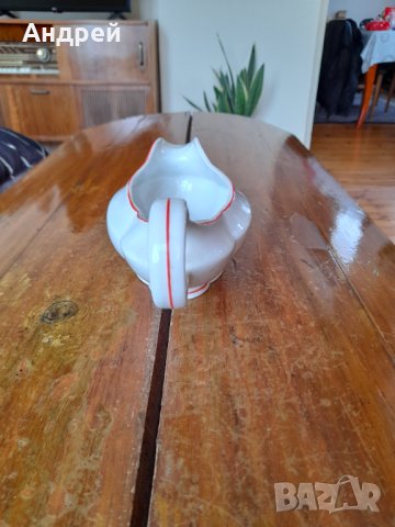 Стара порцеланова сосиера #5, снимка 4 - Антикварни и старинни предмети - 40460671