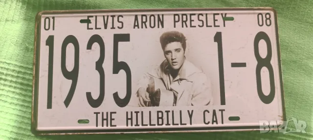 Elvis Aron Presley USA Licence Plate-метална табела, снимка 1 - Китари - 47329793