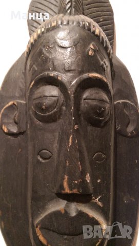 Африканска маска БАУЛЕ, снимка 4 - Антикварни и старинни предмети - 30921395