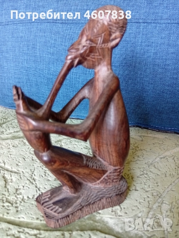 Статуетка африканско изкуство 12.5-7.5 см, снимка 4 - Статуетки - 52072332